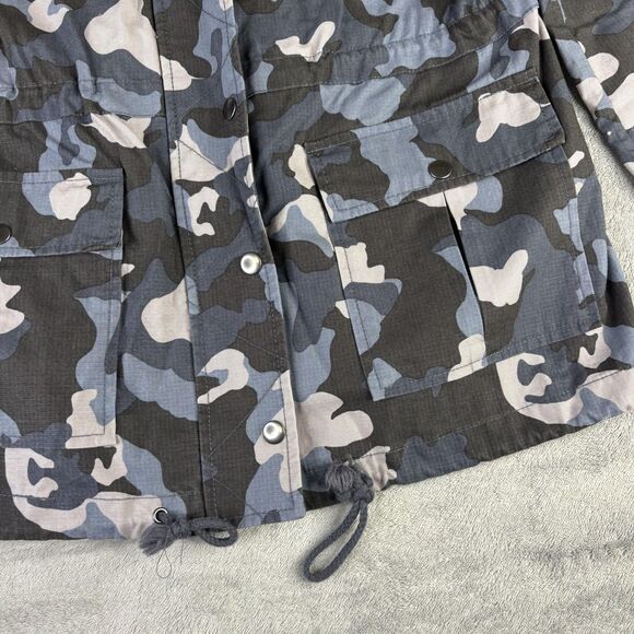 Banana Republic Jacket Womens Small Blue Gray Camo Ripstop Military S/124084-00 - Picture 5 of 15